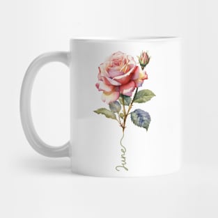 Rose - Birth Month flower for June Mug